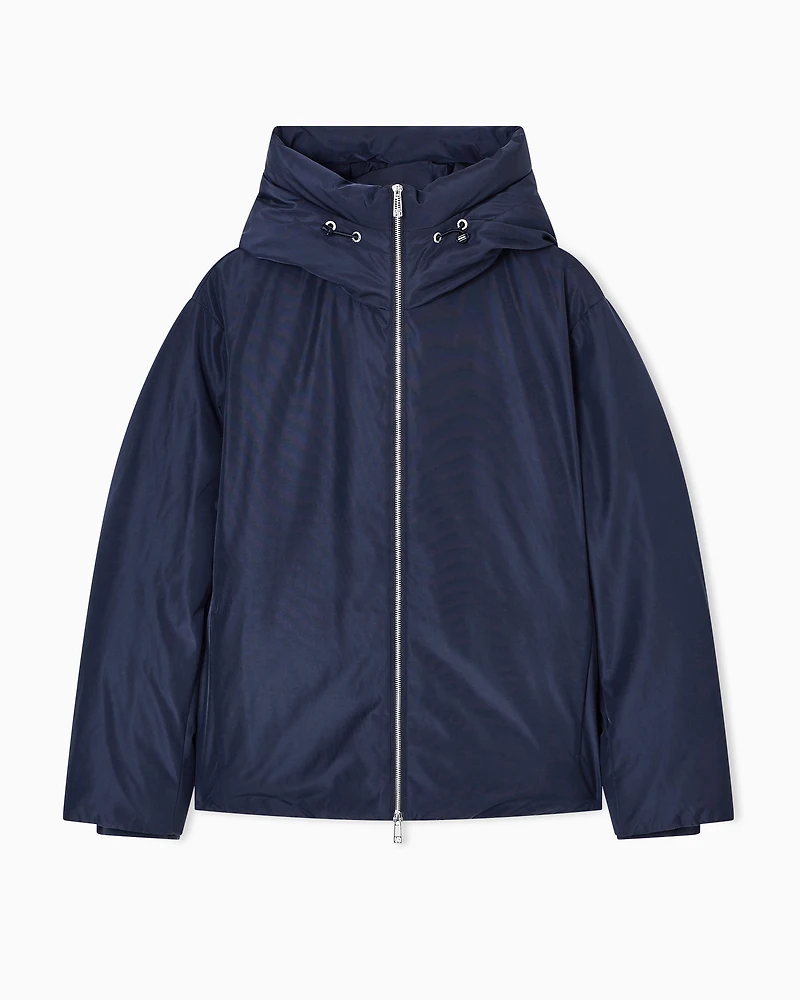 ZIP UP HOODED PUFFER JACKET