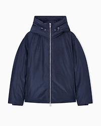 ZIP UP HOODED PUFFER JACKET