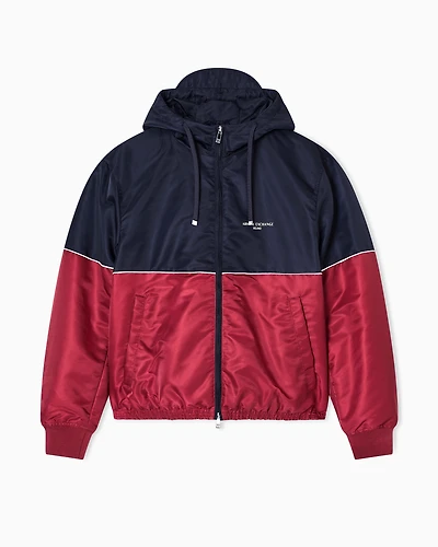 Two-tone jacket with hood