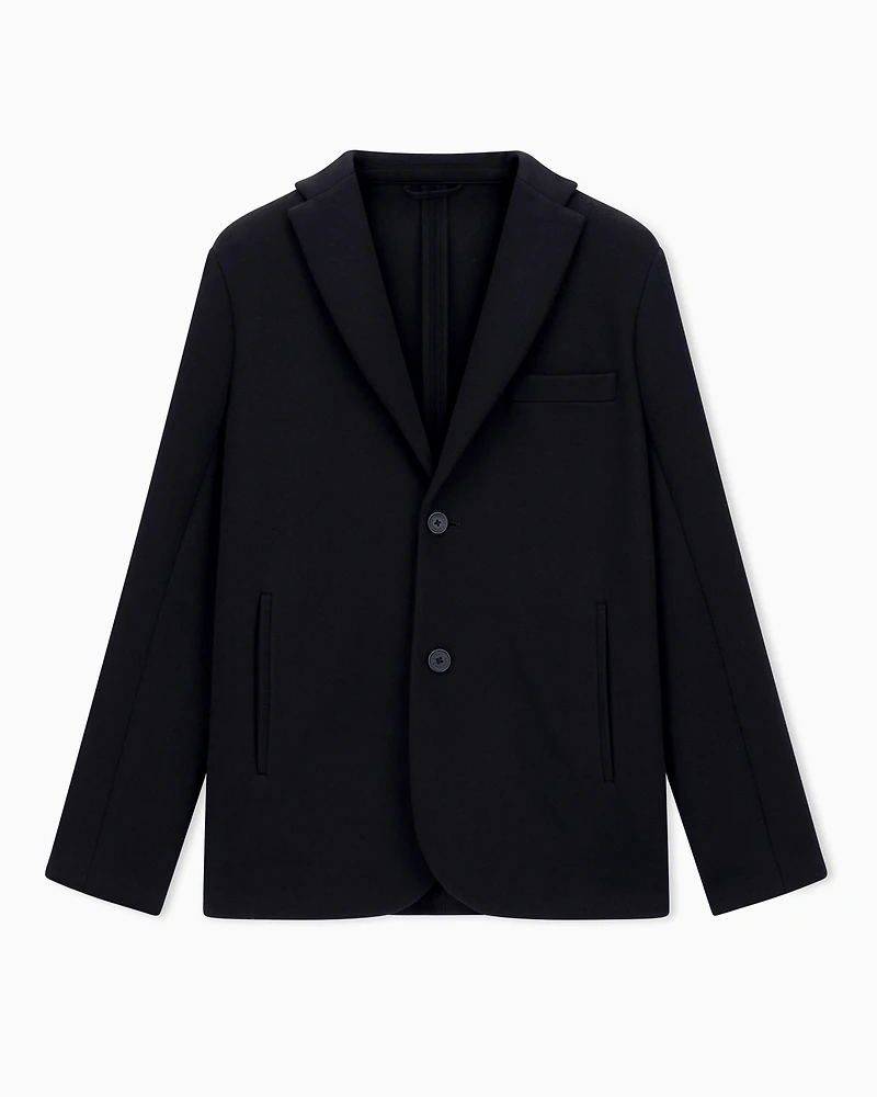 Single-breasted piquet jacket