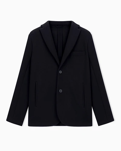 Single-breasted piquet jacket