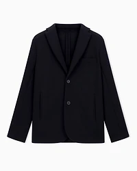 Single-breasted piquet jacket