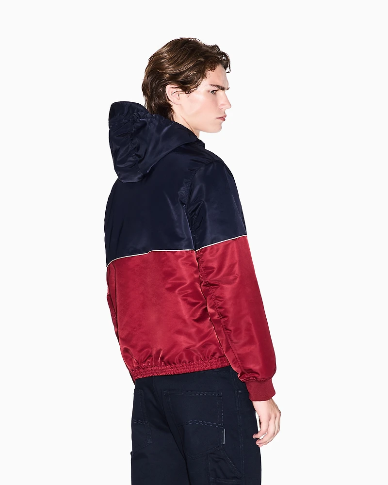Two-tone jacket with hood