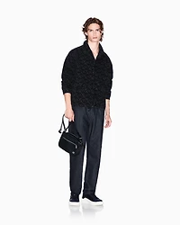 Jacquard blouson with allover logo