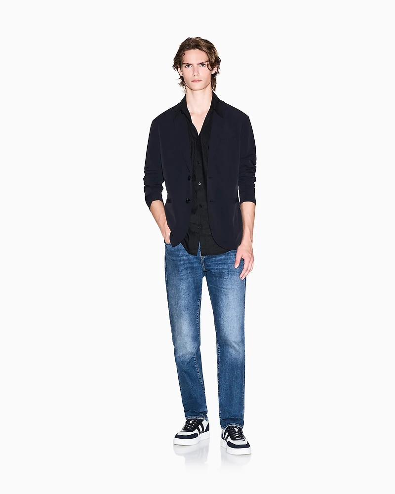 Single-breasted jacket ultra-stretch twill