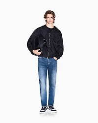 BLACK LOGO PATCH WINDBREAKER