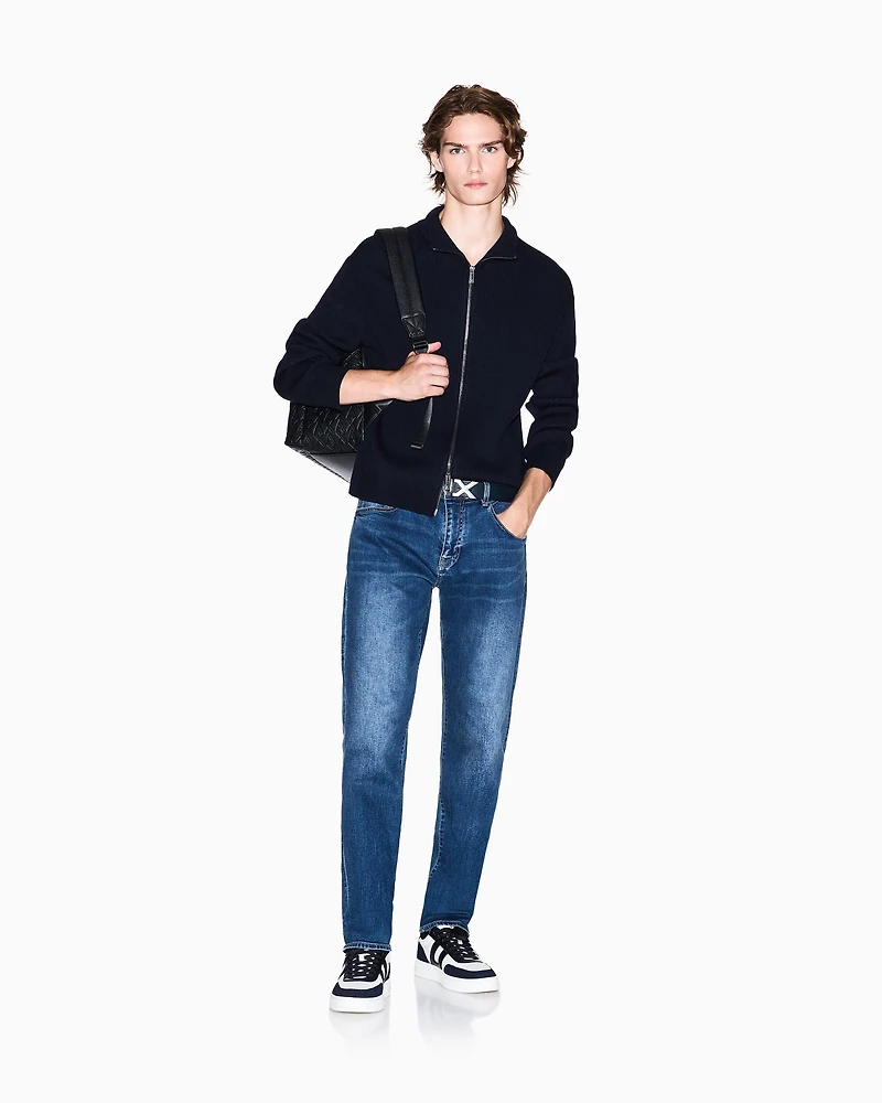 Full zip ribbed cardigan