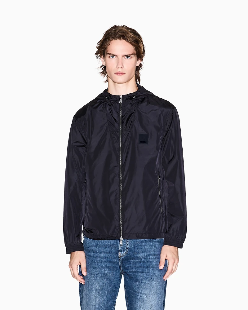 BLACK LOGO PATCH WINDBREAKER