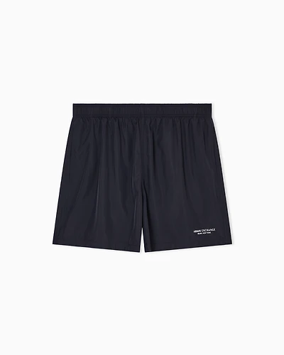 LOGO PRINT BOXER SWIM TRUNKS
