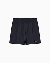 LOGO PRINT BOXER SWIM TRUNKS