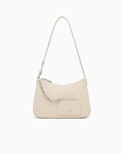 Armani Exchange - Shoulder bag with card holder, Woman, Beige, Size: TU