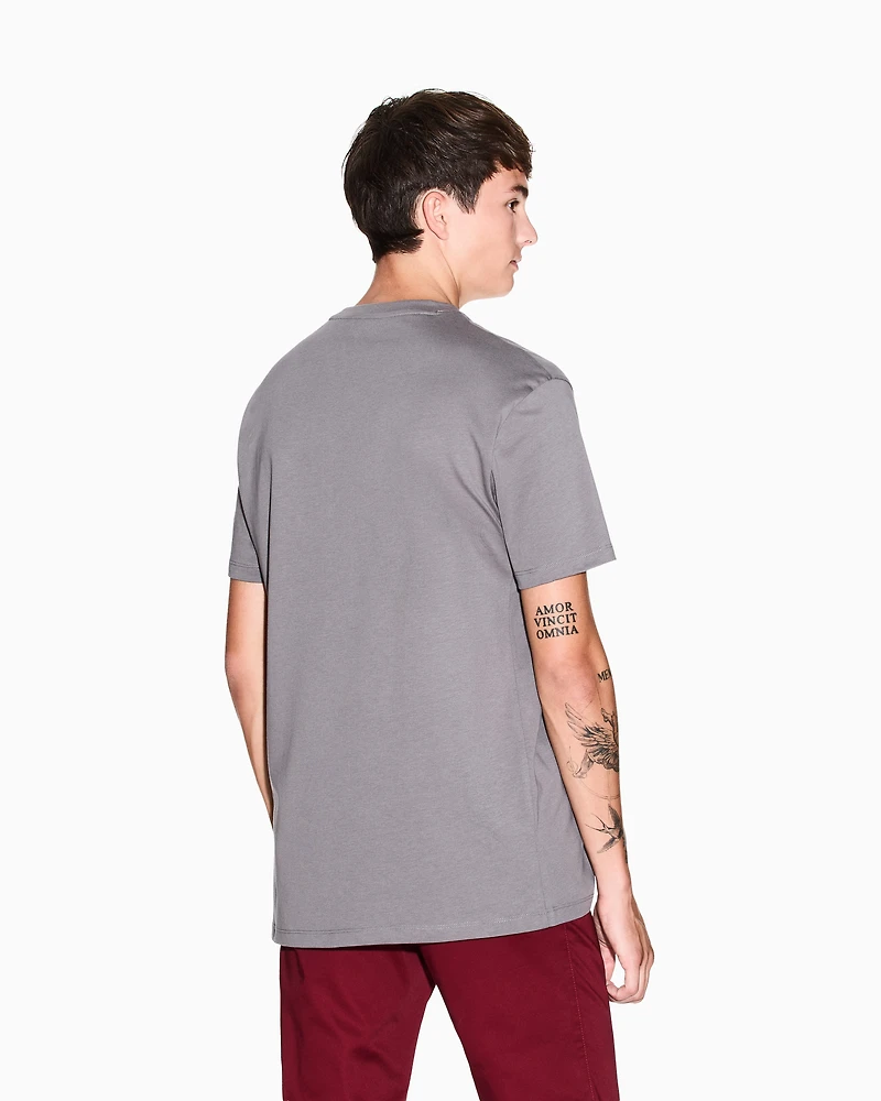 Armani Exchange - Regular fit T-shirt with logo, Man, Grey, Size: