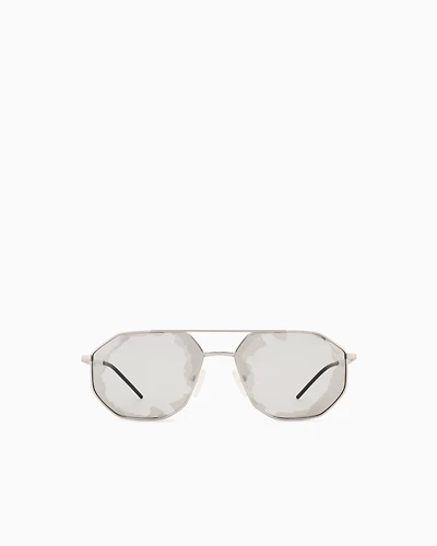 Emporio Armani - Men’s irregular-shaped sunglasses, Man, Size: 58L