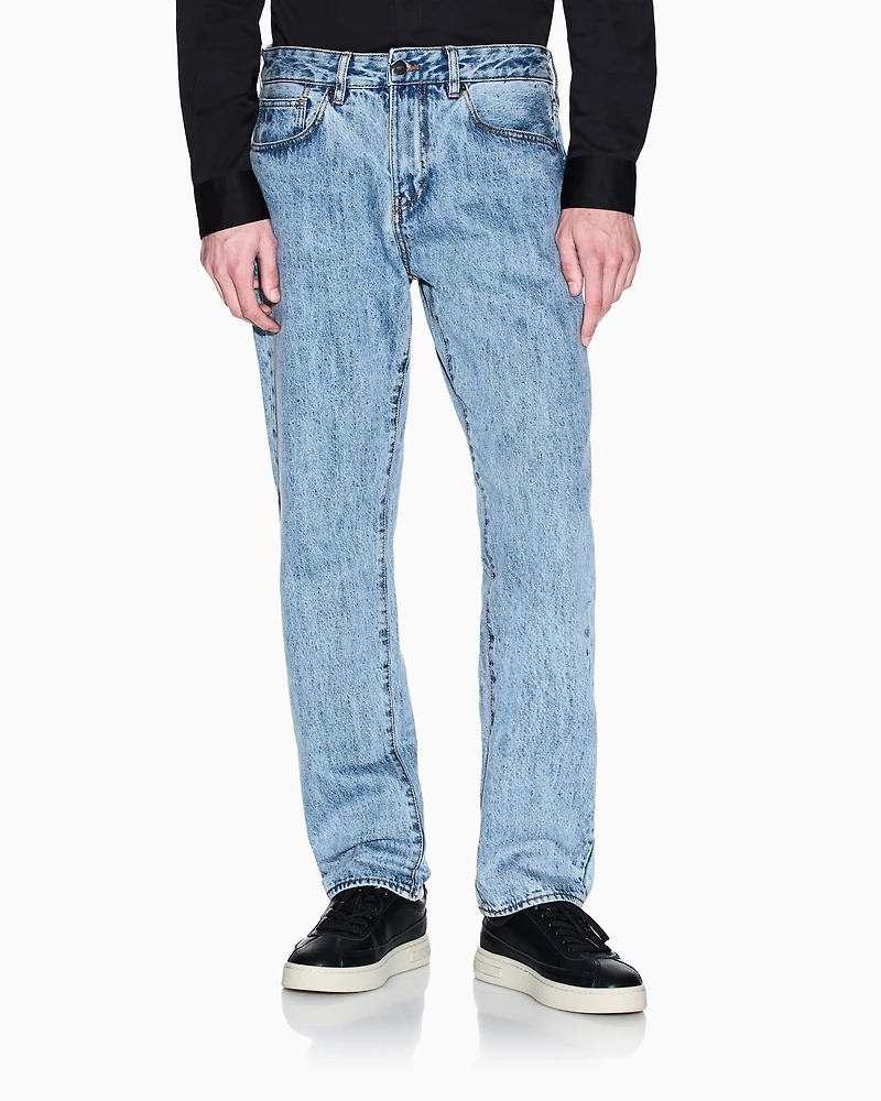 Armani Exchange - Slim-fit denim jeans, Man, Blue, Size:
