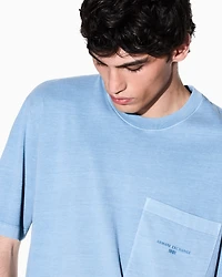 Armani Exchange - Regular Fit T-Shirts, Man, Light Blue, Size: