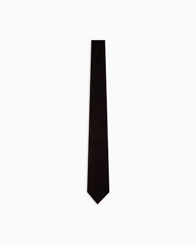 Emporio Armani - Smooth velvet tie, Man, Black, Size: TU