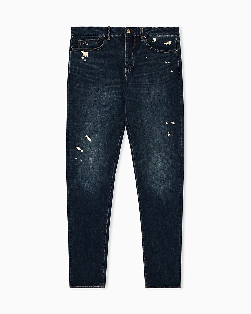 Armani Exchange - Slim fit jeans denim fleece, Man, Blue, Size: