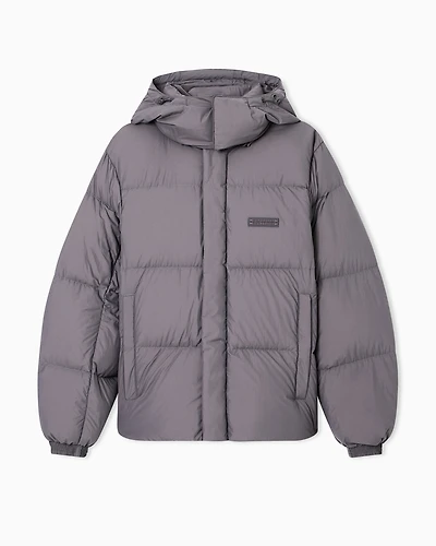 Armani Exchange - Quilted down jacket with hood, Man, Grey, Size: