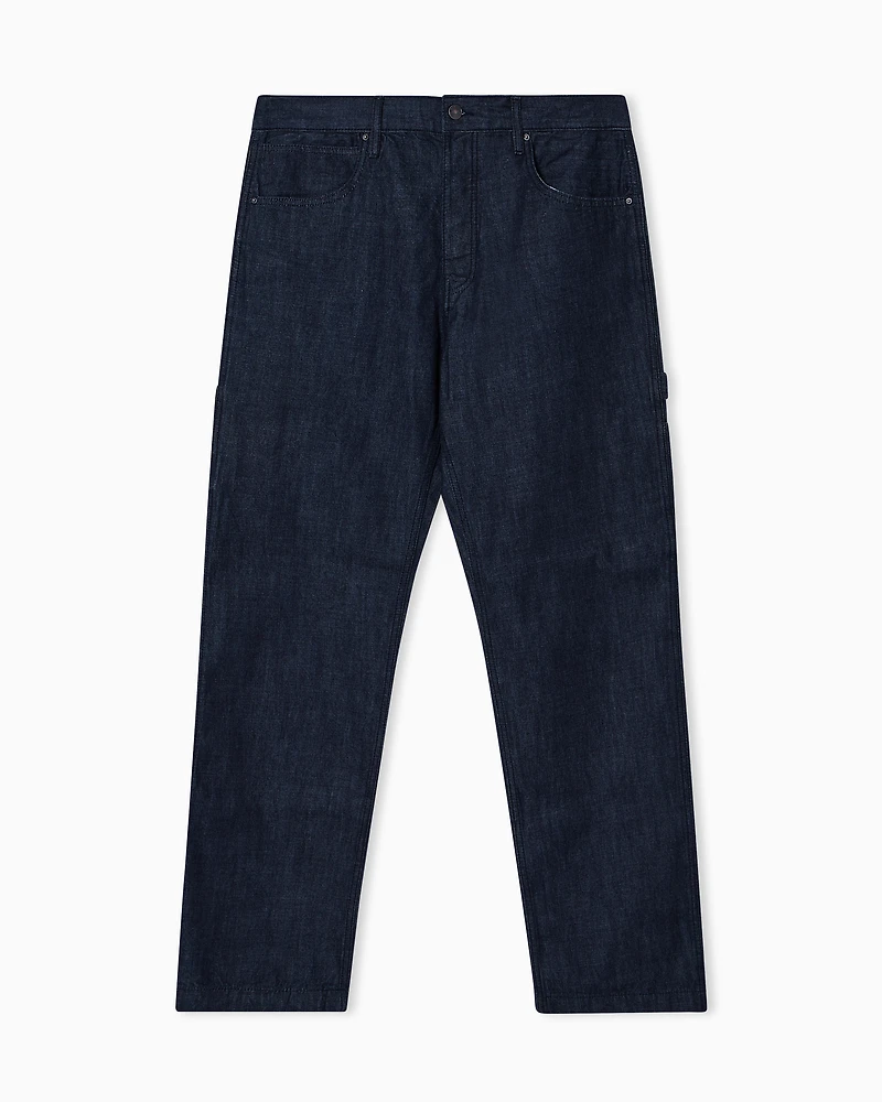 Armani Exchange - Regular fit cotton jeans, Man, Blue, Size: