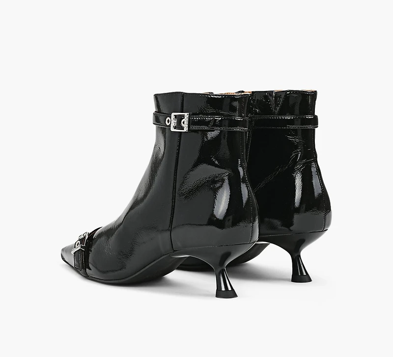 EYELETS KITTEN HEEL BOOT
