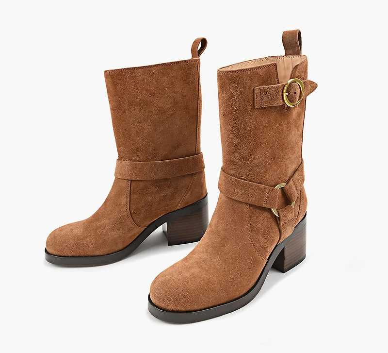 HAILEY LEATHER BIKER BOOT