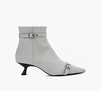 KITTEN HEEL BOOT SATIN