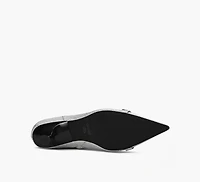 KITTEN HEEL BOOT SATIN