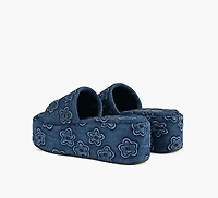 THE PUFFY DAISY DENIM PLATFORM SANDAL