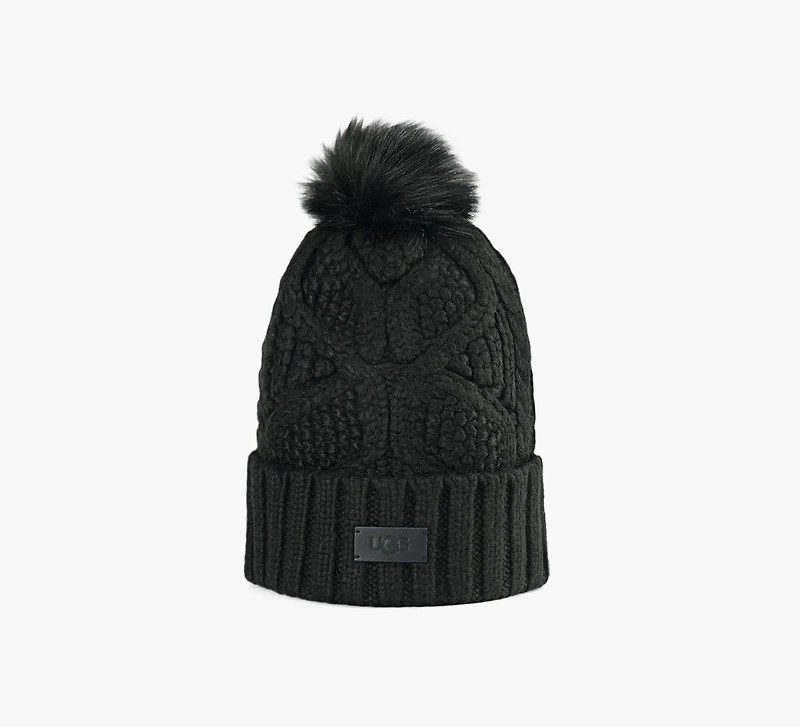 CABLE BEANIE W/POM