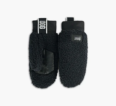 FLUFF MITTEN WITH LOGO