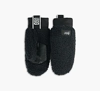 FLUFF MITTEN WITH LOGO