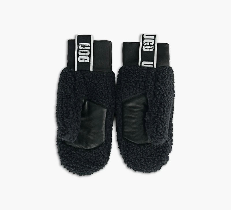 FLUFF MITTEN WITH LOGO