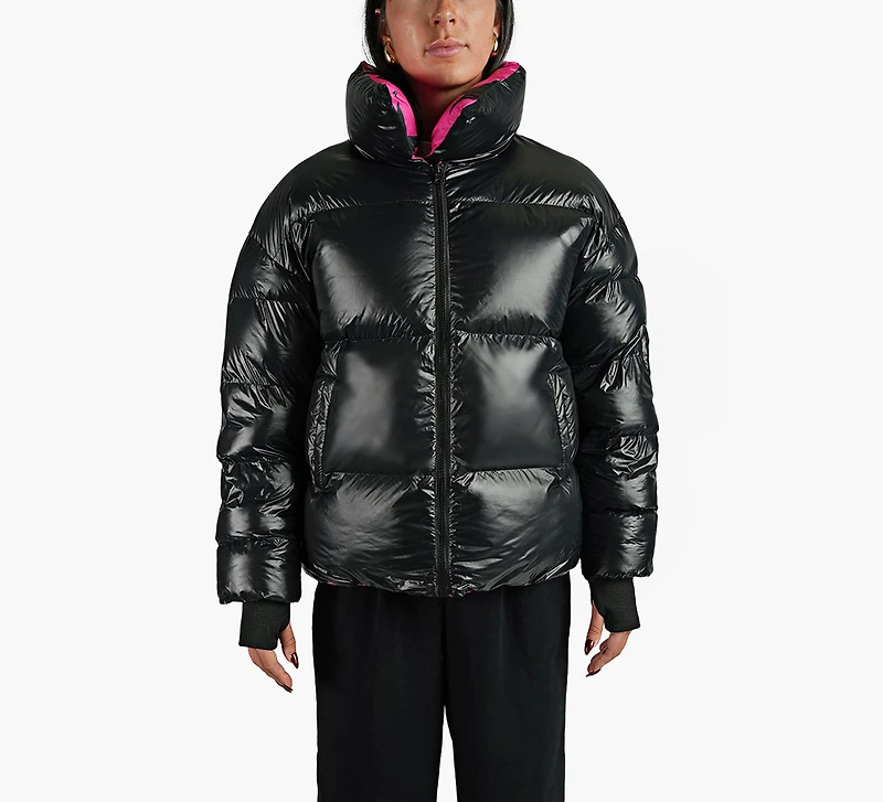 REVERSIBLE CROPPED BOMBER