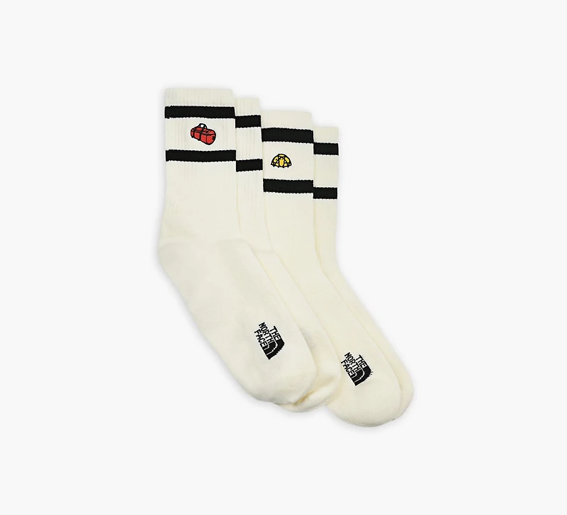 EVERYDAY CREW UNISEX TNF TM ICONS SOCK 2P