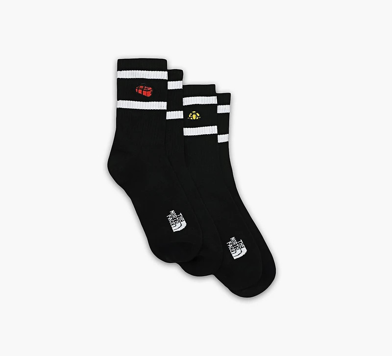 EVERYDAY CREW UNISEX TNF TM ICONS SOCK 2P
