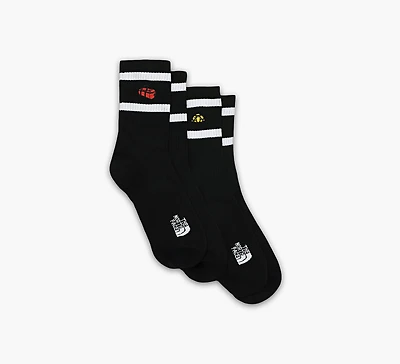 EVERYDAY CREW UNISEX TNF TM ICONS SOCK 2P