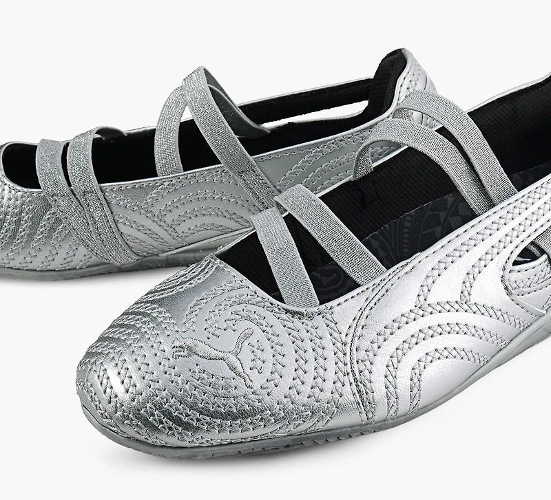 PUMA X WICKED SPEEDCAT BALLET SILVER SLIPPER
