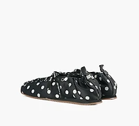 EYELETS LACE UP BALLERINA