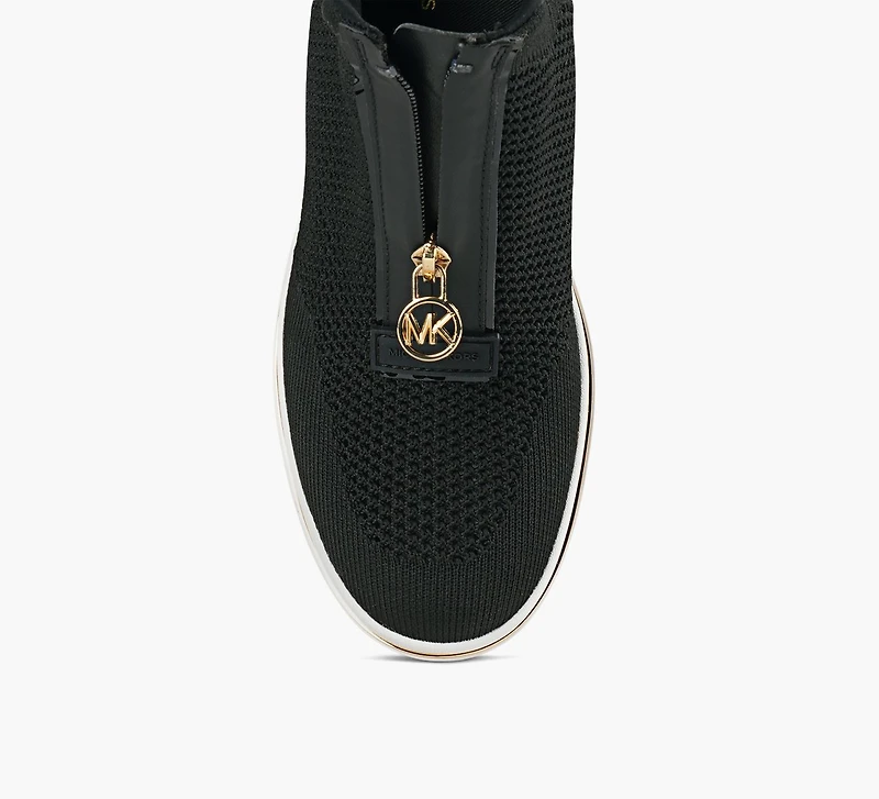 BASKET COMPENSÉE TRICOT ÉLASTIQUE ET ZIP EMMY