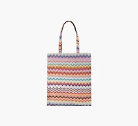 SHOPPING BAG RASCHEL ZIG ZAG LUREX MULTI