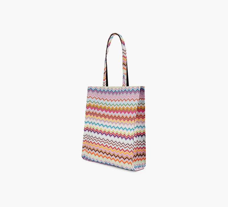 SHOPPING BAG RASCHEL ZIG ZAG LUREX MULTI