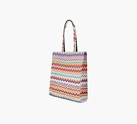 SHOPPING BAG RASCHEL ZIG ZAG LUREX MULTI