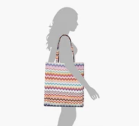 SHOPPING BAG RASCHEL ZIG ZAG LUREX MULTI