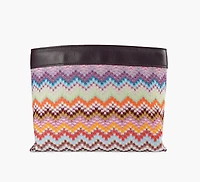 LARGE POCHETTE MULTI RASCHEL ZIG ZAG