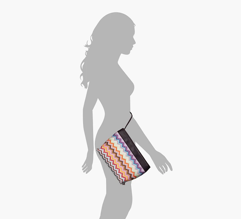 LARGE POCHETTE MULTI RASCHEL ZIG ZAG