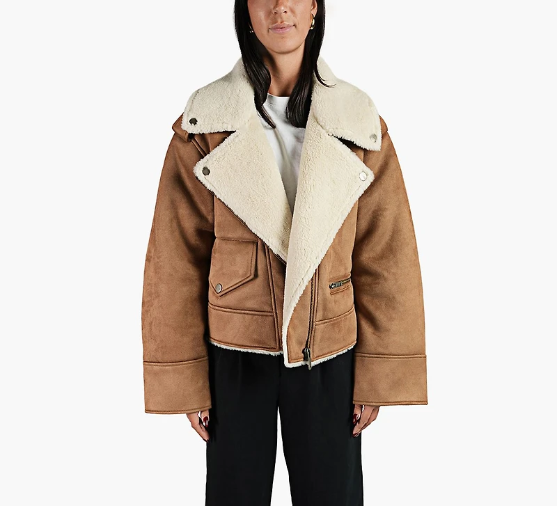 FINNIAN LUXEFLUFF MOTO JACKET