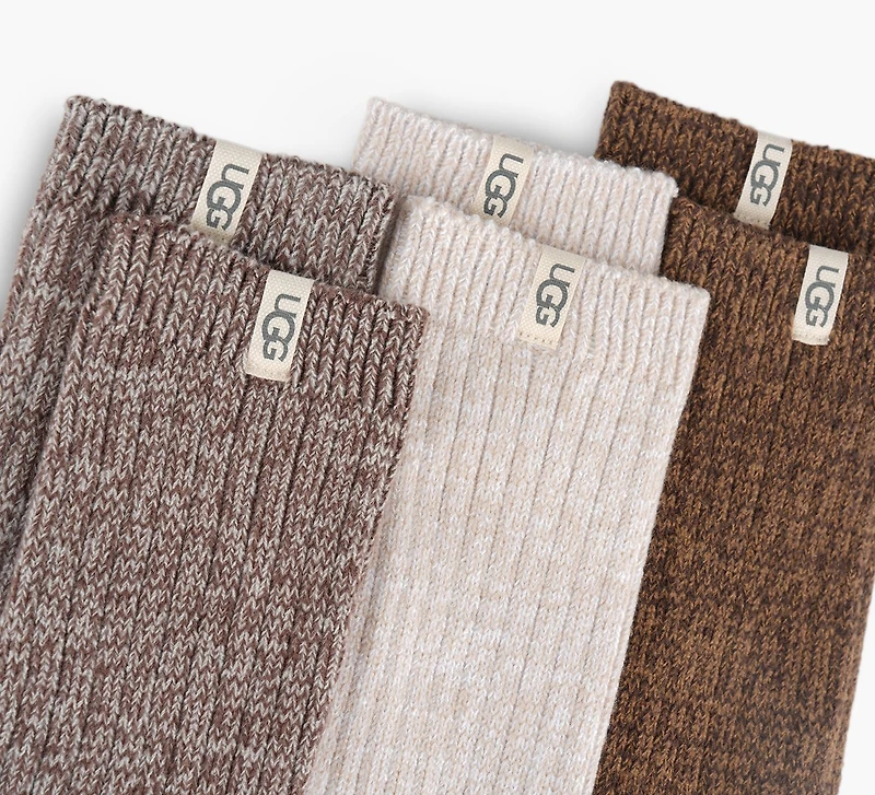 RIB KNIT SLOUCHY CREW 3 PACK