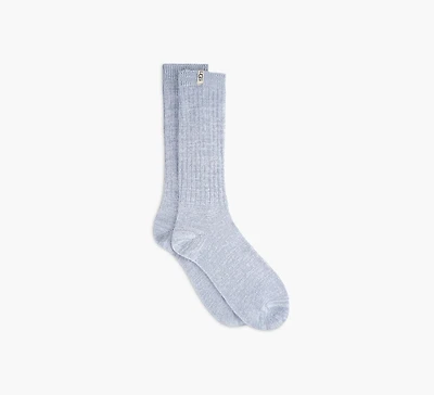 RIB KNIT SLOUCHY CREW SOCK