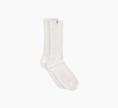 CHAUSSETTE MI-MOLLET AMPLE EN TRICOT CÔTELÉ