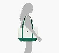 TREFOIL CANVAS COURT TOTE